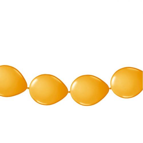 Geen Ballon slinger oranje 3 meter Oranje artikelen