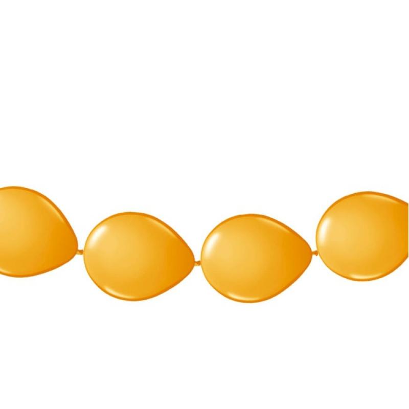 Geen Ballon slinger oranje 3 meter Oranje artikelen
