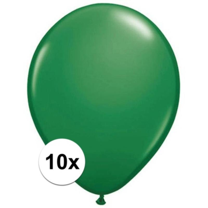 Groene Qualatex ballonnen 10 stuks Qualatex nieuw