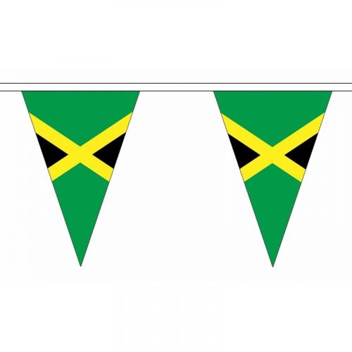 Jamaica slinger met puntvlaggetjes 5 meter AlleKleurenShirts Landen versiering en vlaggen