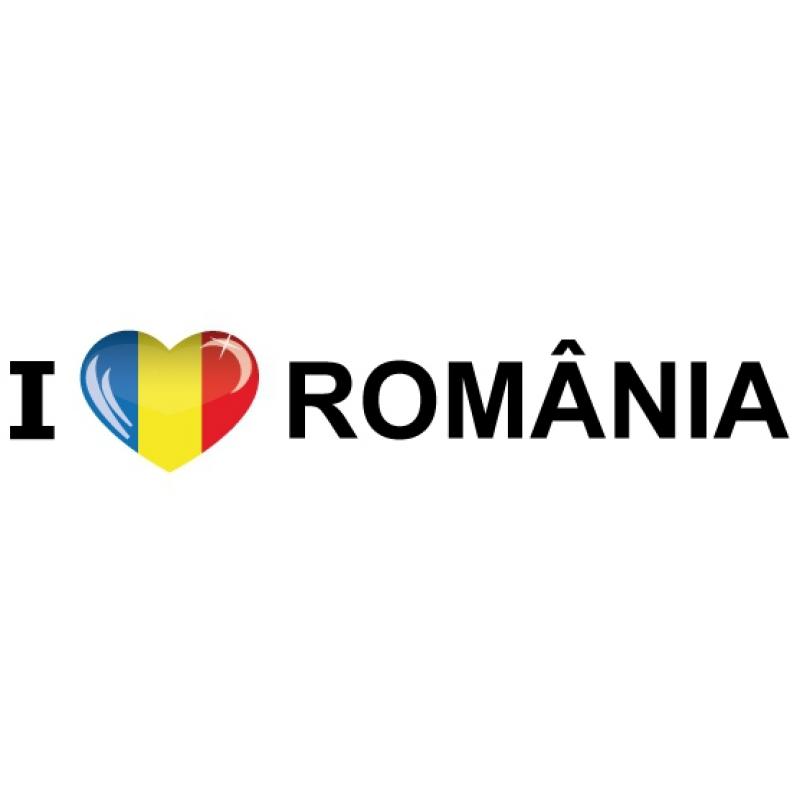 Shoppartners Landen sticker I Love Romania Landen versiering en vlaggen