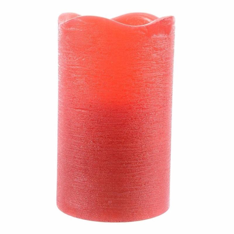 AlleKleurenShirts LED sfeerlicht waskaars rood 12,5 cm Woonaccessoires