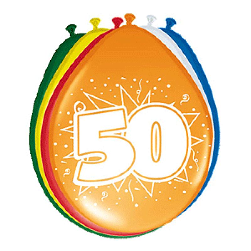 Leeftijd feestartikelen Leeftijd ballonnen 50 jaar 30 cm