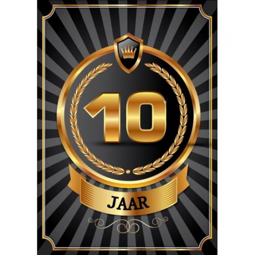 Luxe 10 jaar verjaardag poster Shoppartners Leeftijd feestartikelen