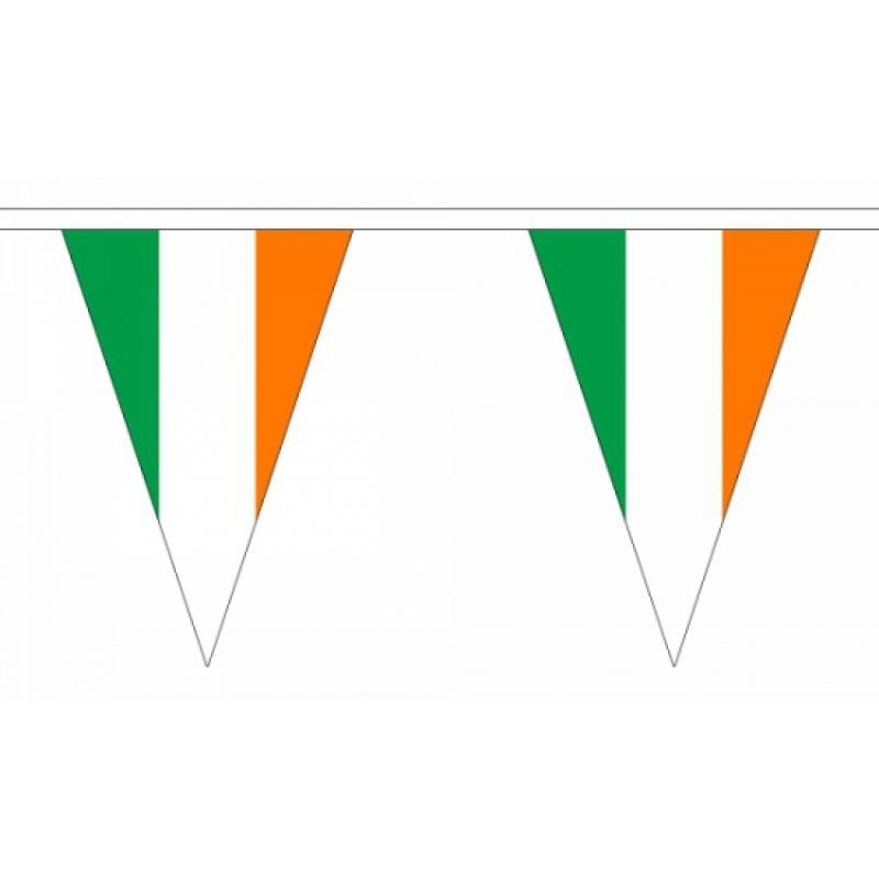 Landen versiering en vlaggen AlleKleurenShirts Polyester vlaggenlijn Ierland