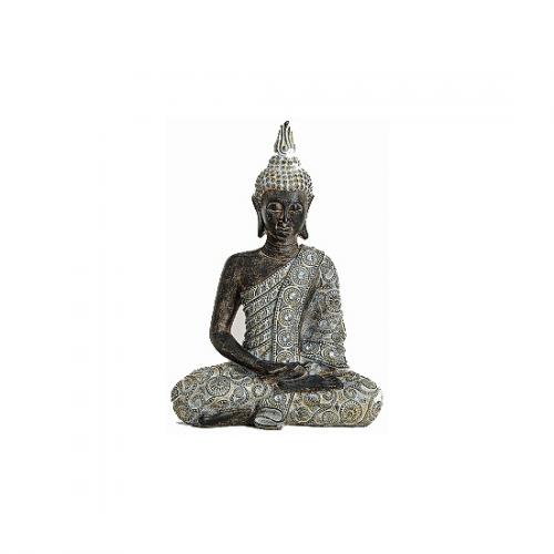 Woonaccessoires Geen Tuindecoratie Thaise Boeddha beeld grijs 33 cm