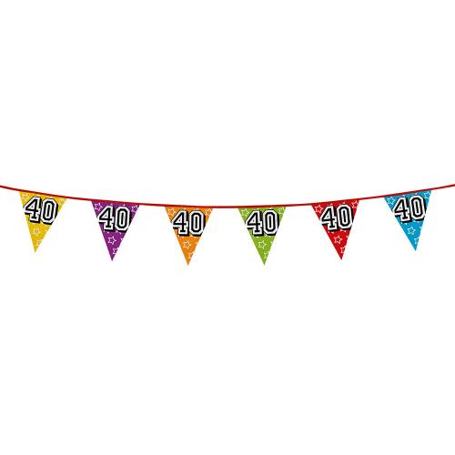 Leeftijd feestartikelen AlleKleurenShirts Vlaggenlijn 40 jaar feestje
