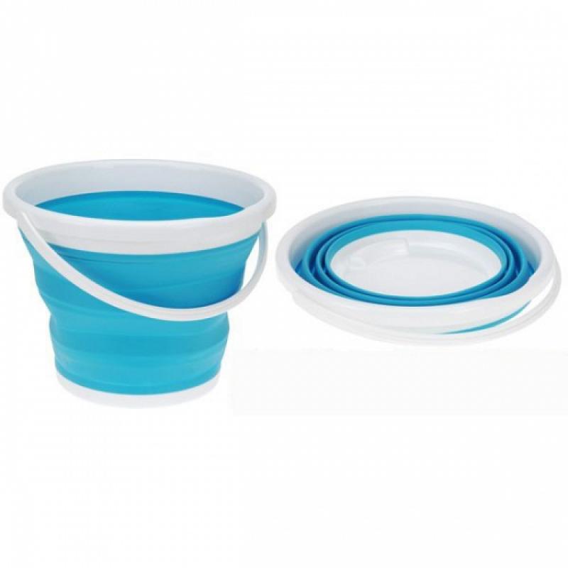 Huishouden Geen Camping emmer blauw opvouwbaar