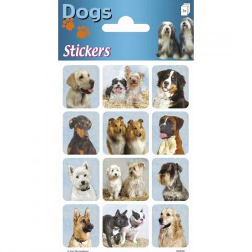 Honden stickers 3 vellen Geen Schoolspullen