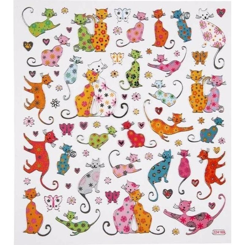 Geen Katten thema kinder stickers Schoolspullen
