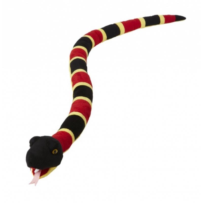 Dieren knuffels Pluche knuffel slangen koraal 145 cm