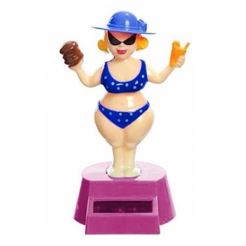 Fun en Fopartikelen Solar dashboard bewegende dikke dame