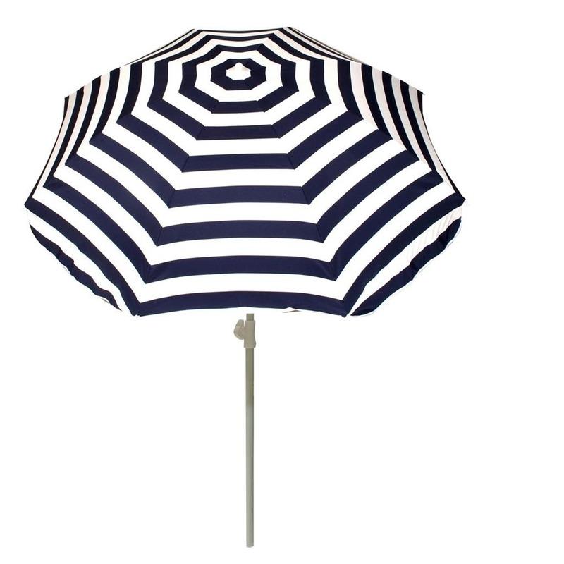 Summertime Strand parasol blauw wit gestreept 180 cm Tuin artikelen