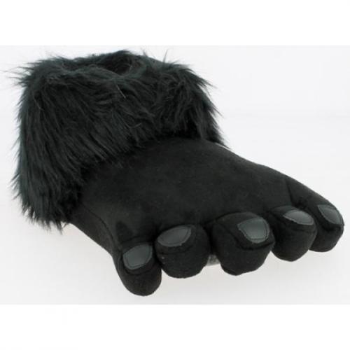 Sloffen en Pantoffels Zwarte gorillapoot pantoffels voor heren
