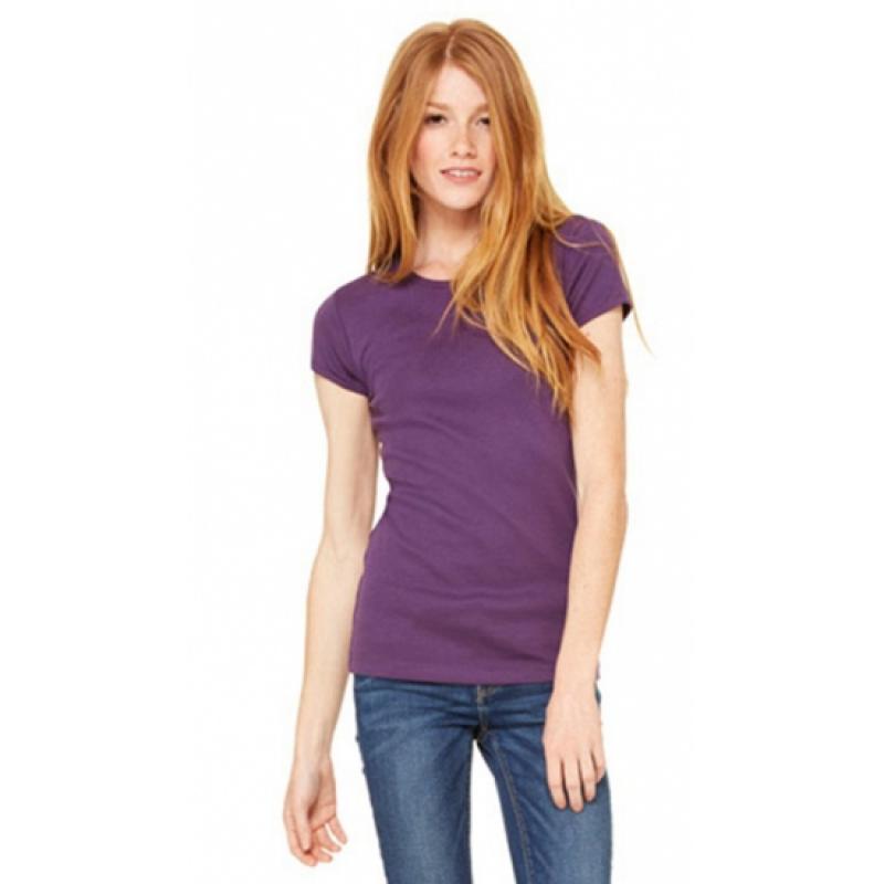 T shirts en poloshirts Bella Dames t shirt ronde hals paars