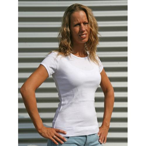 Dames t shirt ronde hals wit Bella T shirts en poloshirts