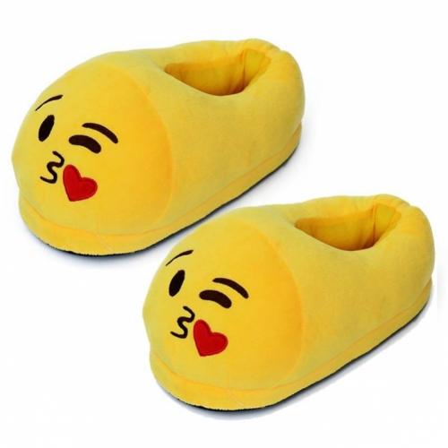 Emoticon sloffen kusje voor dames Geen Beste koop
