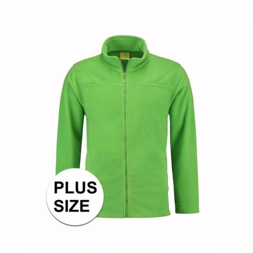 Truien en sweaters L S Grote maten lime fleece vest met rits voor volwassenen