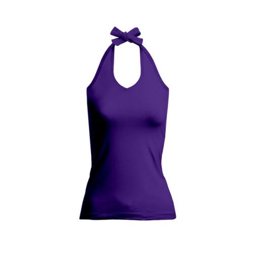 â‚¬1000000 wijzer in geldzaken Promodoro Halter top paars met V hals voor dames