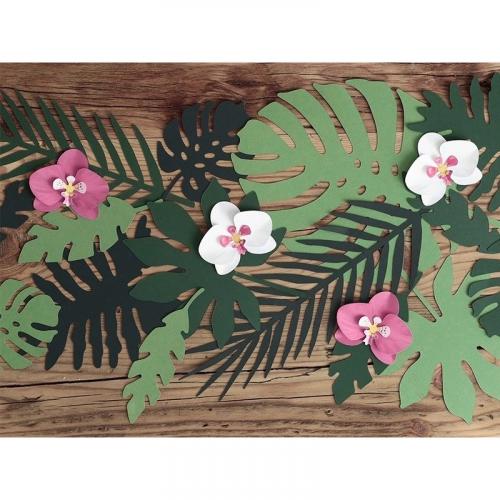 Hawaii decoratie orchidee bladeren 6 stuks Geen laagste prijs