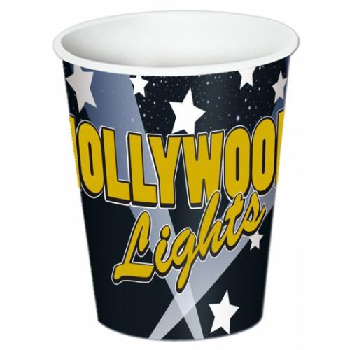 Bellatio Hollywood thema bekers 8 stuks Thema feestartikelen