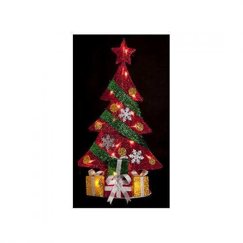 Bellatio Kerstboom met led verlichting 74 cm Kerst feestartikelen