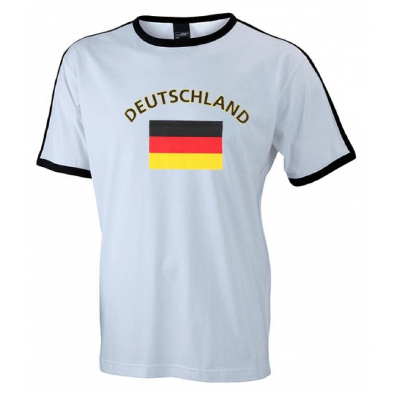 Luxe heren t shirt Duitsland Shoppartners Landen versiering en vlaggen