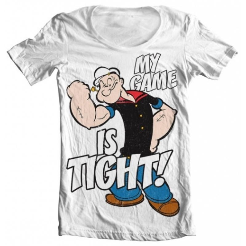 Popeye t shirt heren wit Bellatio Goedkoop