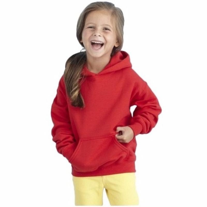 Truien en sweaters Gildan Rode capuchon sweater voor meisjes