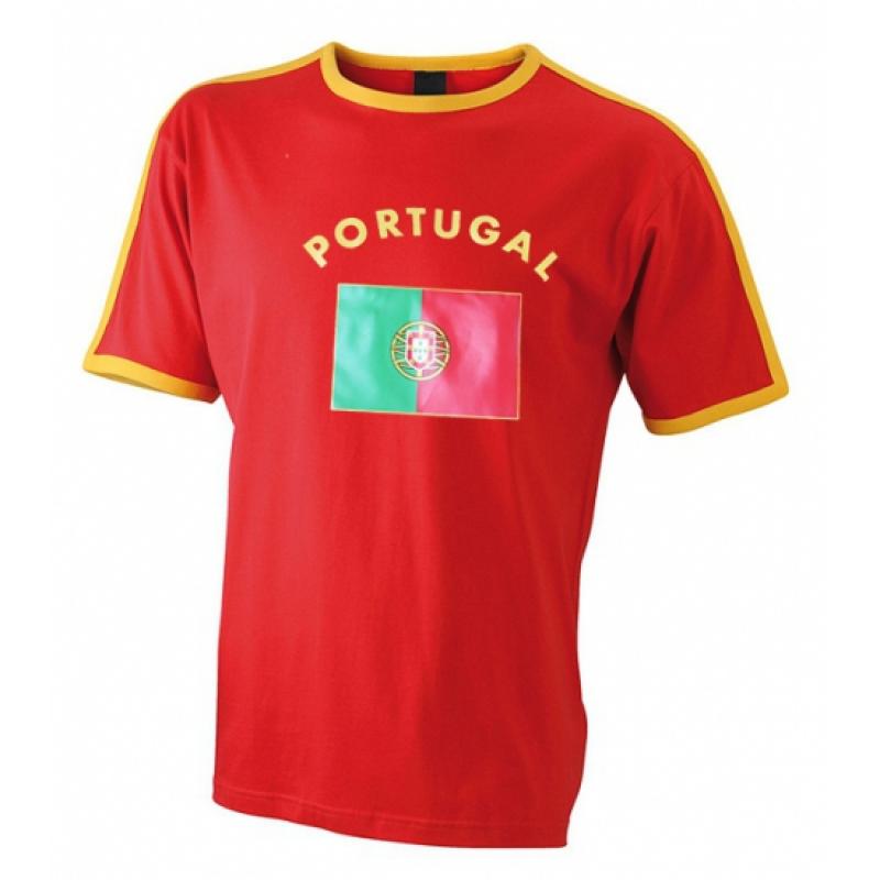 Landen versiering en vlaggen Shoppartners Rood heren shirt Portugal