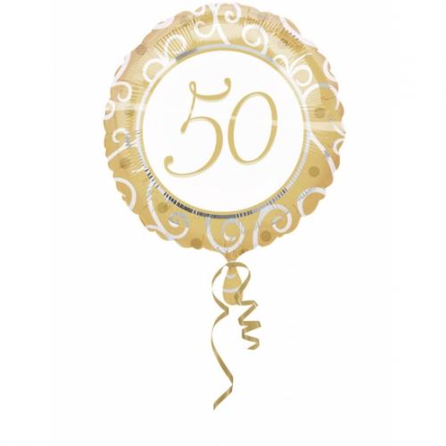 Folat Gouden helium folie ballon 50 Feestartikelen diversen