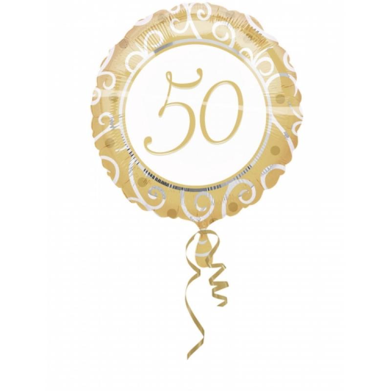 Folat Gouden helium folie ballon 50 Feestartikelen diversen