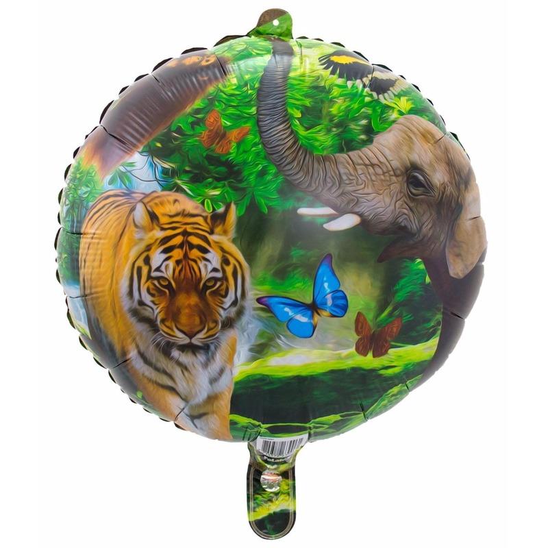 Helium ballon met safari dieren print 45 cm Folat Geweldig