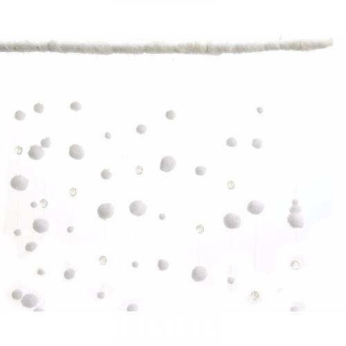 Sneeuwballen gordijn 90 x 200 cm Geen Kerst feestartikelen