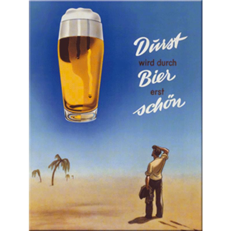 Feestartikelen diversen Bierfeest artikelen Tirolerfeest Muurdecoratie Durst wird durch bier erst