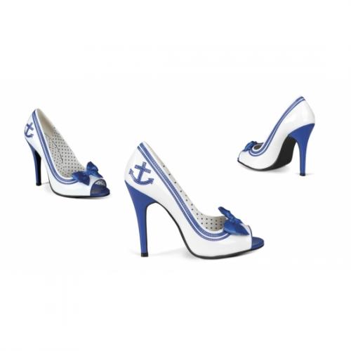 Verkleedaccessoires Blauw witte sailor hakken