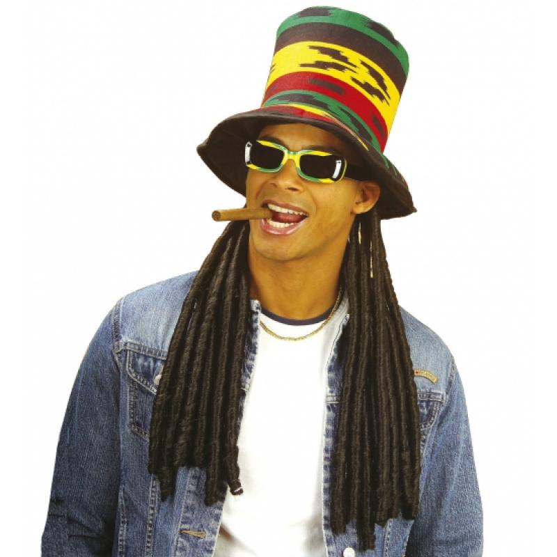 Carnaval Hoge rasta hoed met dreadlocks Carnavalskostuum winkel Goedkoop