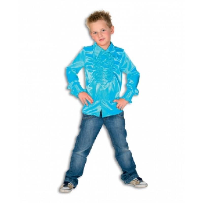 Soorten kostuums Carnaval Rouches blouse blauw voor kids