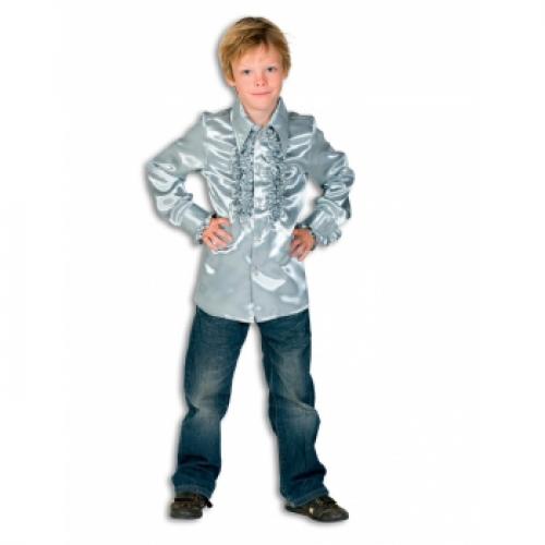Carnaval Rouches blouse zilver voor kids Geen Schitterend