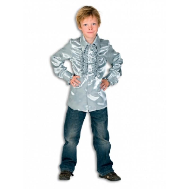 Carnaval Rouches blouse zilver voor kids Geen Schitterend