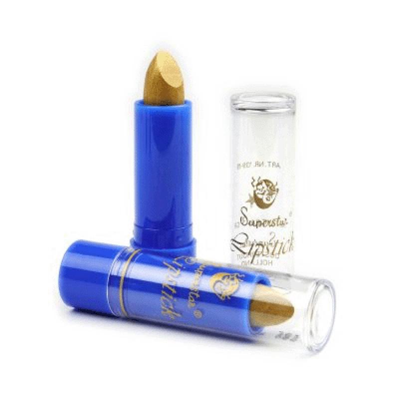 Verkleedaccessoires Carnaval Schmink lippenstift goud