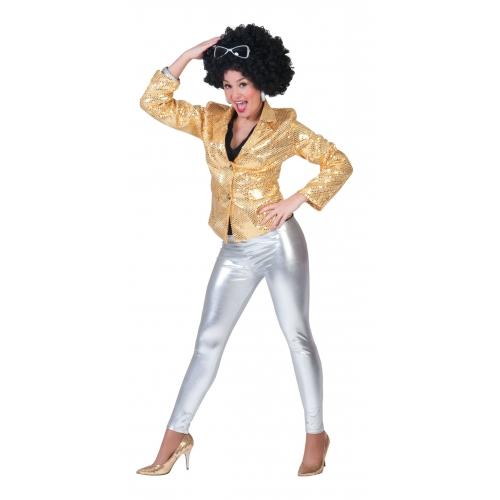 Dames legging zilver Carnavalskostuum winkel Koopje