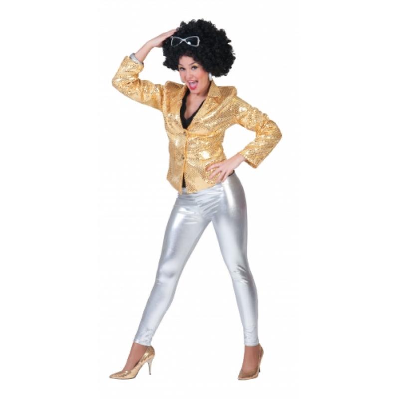 Dames legging zilver Carnavalskostuum winkel Koopje
