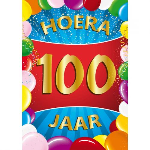 Leeftijd feestartikelen Fun Feest party gadgets 100 jaar thema mega deurposter