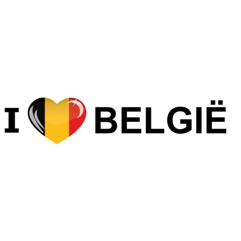 Landen versiering en vlaggen Shoppartners Koffer stickers I Love Belgie