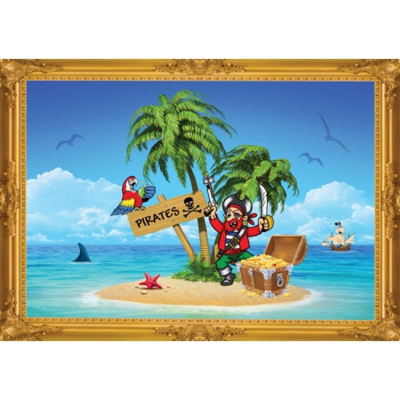 Shoppartners Piraten wandversiering poster eiland Thema feestartikelen