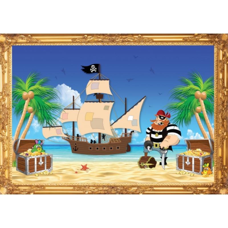 Piraten wandversiering poster roodbaard Shoppartners Geweldig