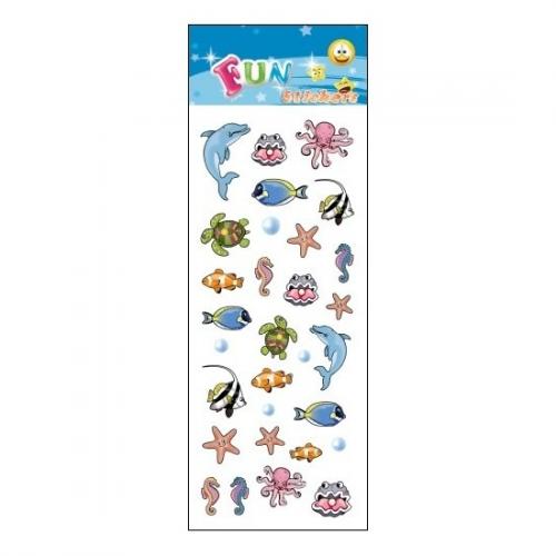 Schoolspullen Geen Poezie album stickers oceaandieren
