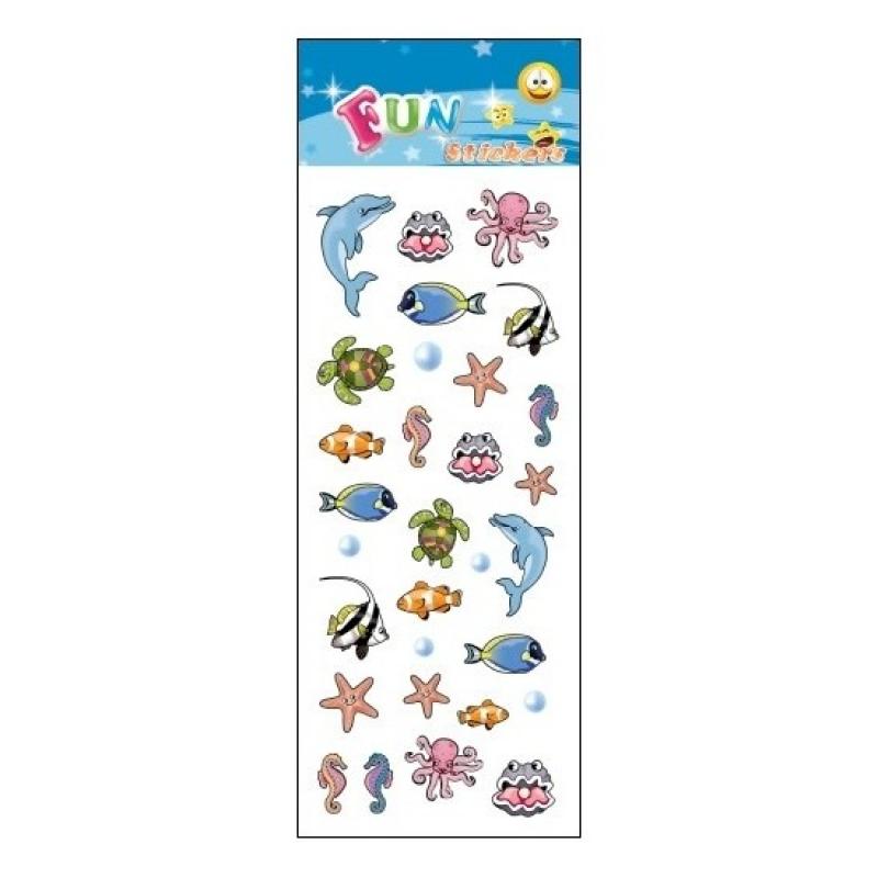 Schoolspullen Geen Poezie album stickers oceaandieren