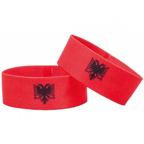 Landen versiering en vlaggen Geen Armbandje rood Albanie